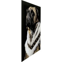 Glass Picture King Pug 40x60cm