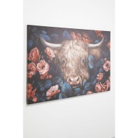 Canvas Picture Yak in Flower 140x90cm