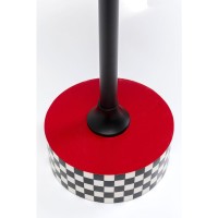 Side Table Domero Checkers Red Ø40cm