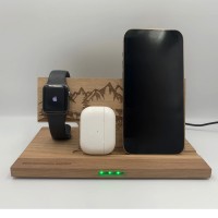 Charge Beauty 3in1 Ladestation - Swiss made - Swiss wood