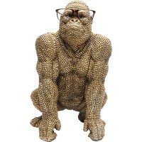 Figura decorativa Gorilla oro 46cm