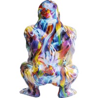 Figura decorativa Watching Gorilla colorato 45cm