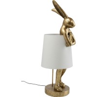 Lampe de table Animal Rabbit Or/Blanc 88cm