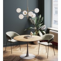 Table Schickeria chêne blanc Ø110cm