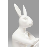 Figura decorativa Gangster Rabbit bianco
