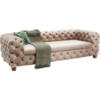 Sofa Desire 3-Seater Velvet Ecru