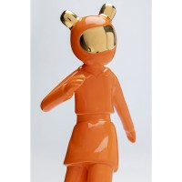 Deco Figurine Skating Astronaut Orange 33cm