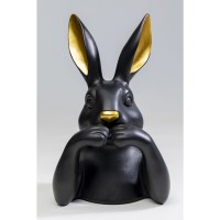 Figura decorativa Sweet Rabbit nero 31cm