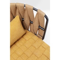 Sedia con braccioli Cheerio giallo con cuscino
