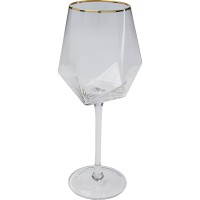 Bicchiere da vino Diamond Gold Rim