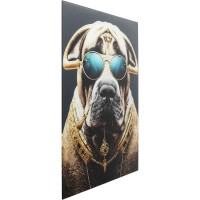 Glasbild Fashion Dog 60x80cm