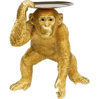 Figurine décorative Butler Playing Chimp doré 52cm