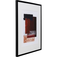 Framed Picture Box Back Red 60x80cm