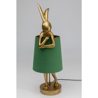 Tischleuchte Animal Rabbit Gold/Grün 68cm