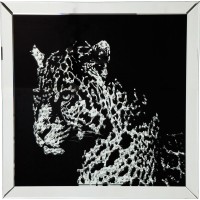 Image Frame Mirror Leopard 80x80cm