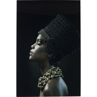 KARE Green Bild Glas Royal Headdress Profile 100x150cm OCCASION