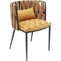 Chair with Armrest Cheerio Yellow incl. Cushion
