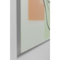 Quadro in vetro Art Face Pastell 100x100cm