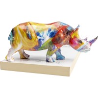 Figurine décorative Colored Rhino 17cm