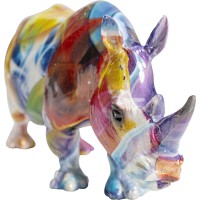 Figura decorativa Colored Rhino 17cm