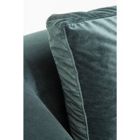 Canapé d angle Gianni velours vert gauche noir