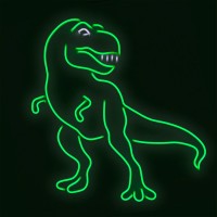 Wanddekoration LED &#39;Dinosaur T-Rex&#39;