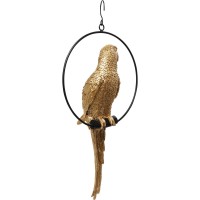 Deco Oggetto Swinging Parrot Oro