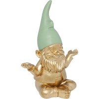 Figura decorativa Zwerg Meditation oro/verde 19cm