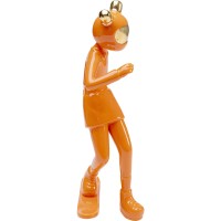Deco Figurine Skating Astronaut Orange 33cm