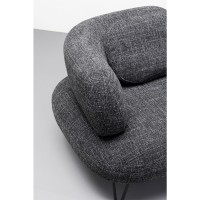 Sofa 2-Sitzer Peppo Melange Schwarz 182cm