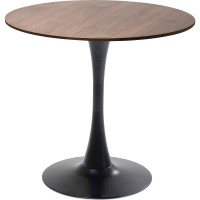 Table Schickeria noyer noir Ø80cm