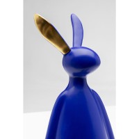 Deco Figurine Sitting Rabbit Blue 35cm