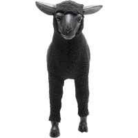 Figurine décorative Happy Sheep Wool noir 37cm
