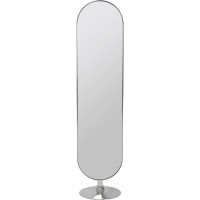 Miroir sur pied Curvy acier poli 40x170cm