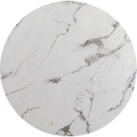 plateau de table Schickeria marbre blanc Ø80c