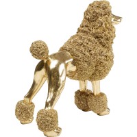 Figurine décorative Mrs Poodle doré 34cm