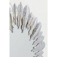 Miroir mural Feather Dress Argent Ø49cm