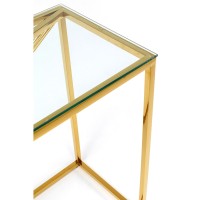 Console Laser Gold Clear Glass 120x40cm