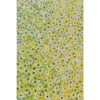 Canvas Picture Flower Boat Green Yellow 80x100cm