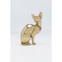 Deco Figurine Sitting Cat Audrey Gold 27cm
