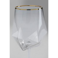 Bicchiere da vino Diamond Gold Rim