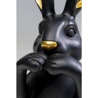 Figura decorativa Sweet Rabbit nero 31cm
