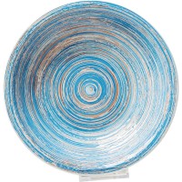 Assiette creuse Swirl bleu Ø21cm