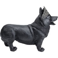 Deco Figurine Royal Standing Corgi Black 52cm