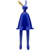 Deko Figur Sitting Rabbit Blau 35cm