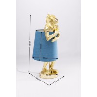 Table Lamp Animal Monkey Gold Blue