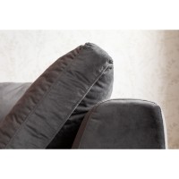 Canapé d angle Gianni droite gris-noir