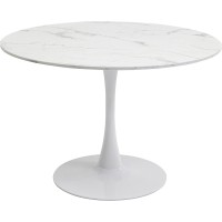 Table Schickeria marbre blanc Ø110cm