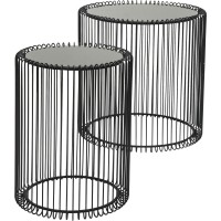Tables d appoint Wire noir (set/2) Ø44cm