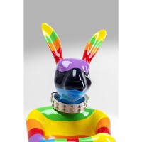 Deco Figure Sitting Rabbit Rainbow 80